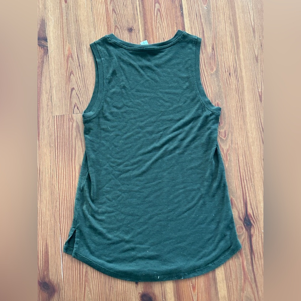 Athleta Dark Green Muscle Tee - Picture 2 of 3